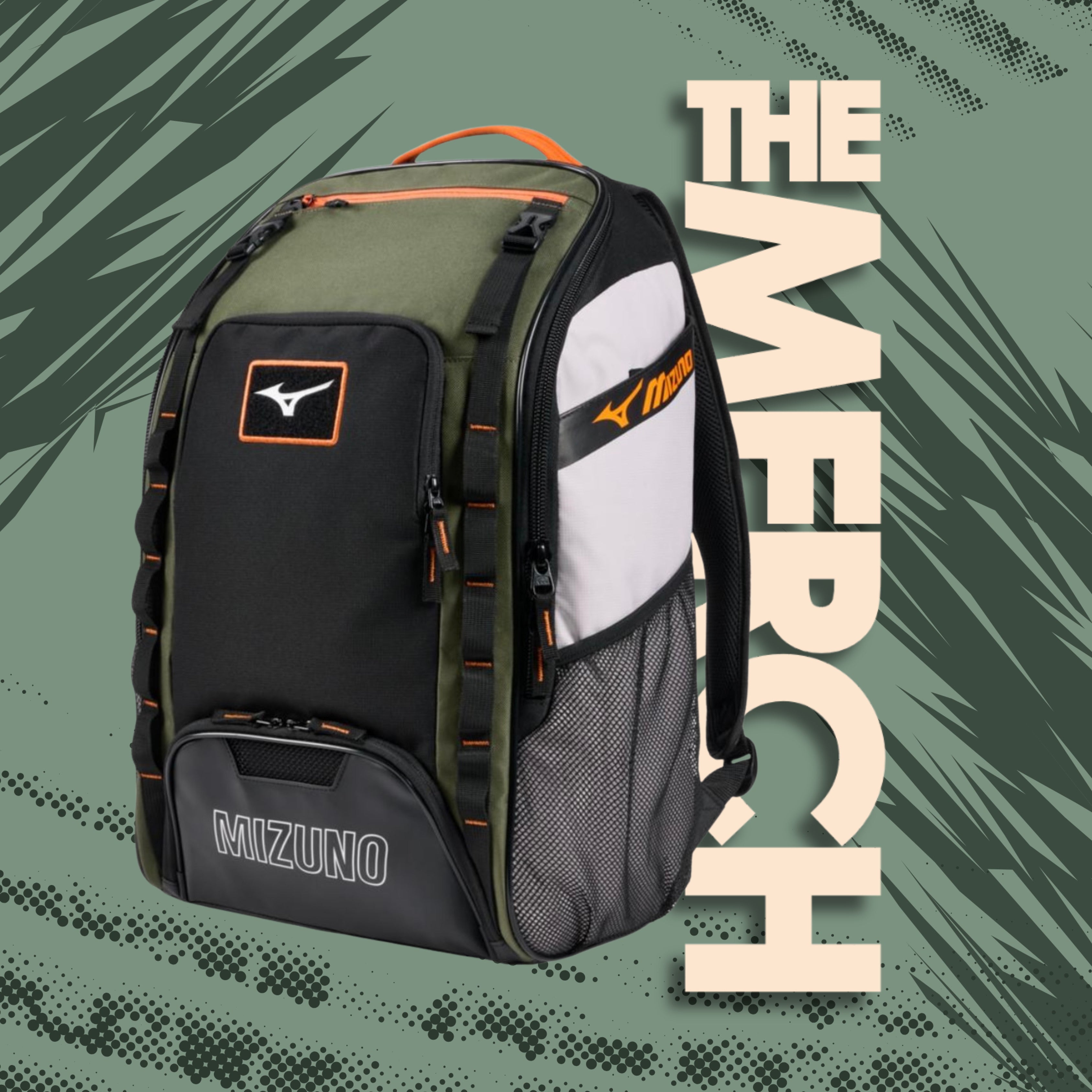 Mizuno Organizer 26 Backpack - Olive Drab / Cloud Cream – The Merch PR