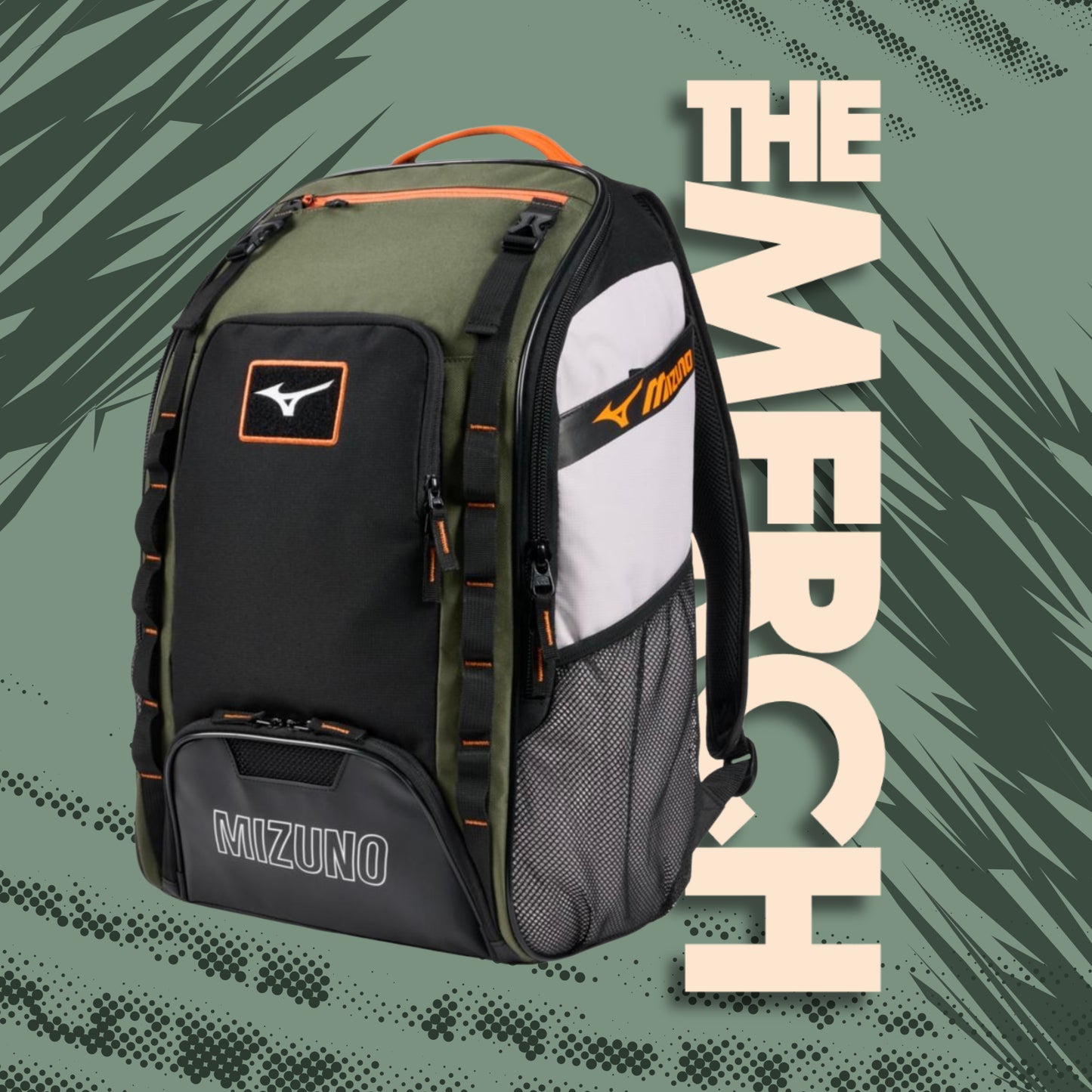 Mizuno Organizer 26 Backpack - Olive Drab / Cloud Cream