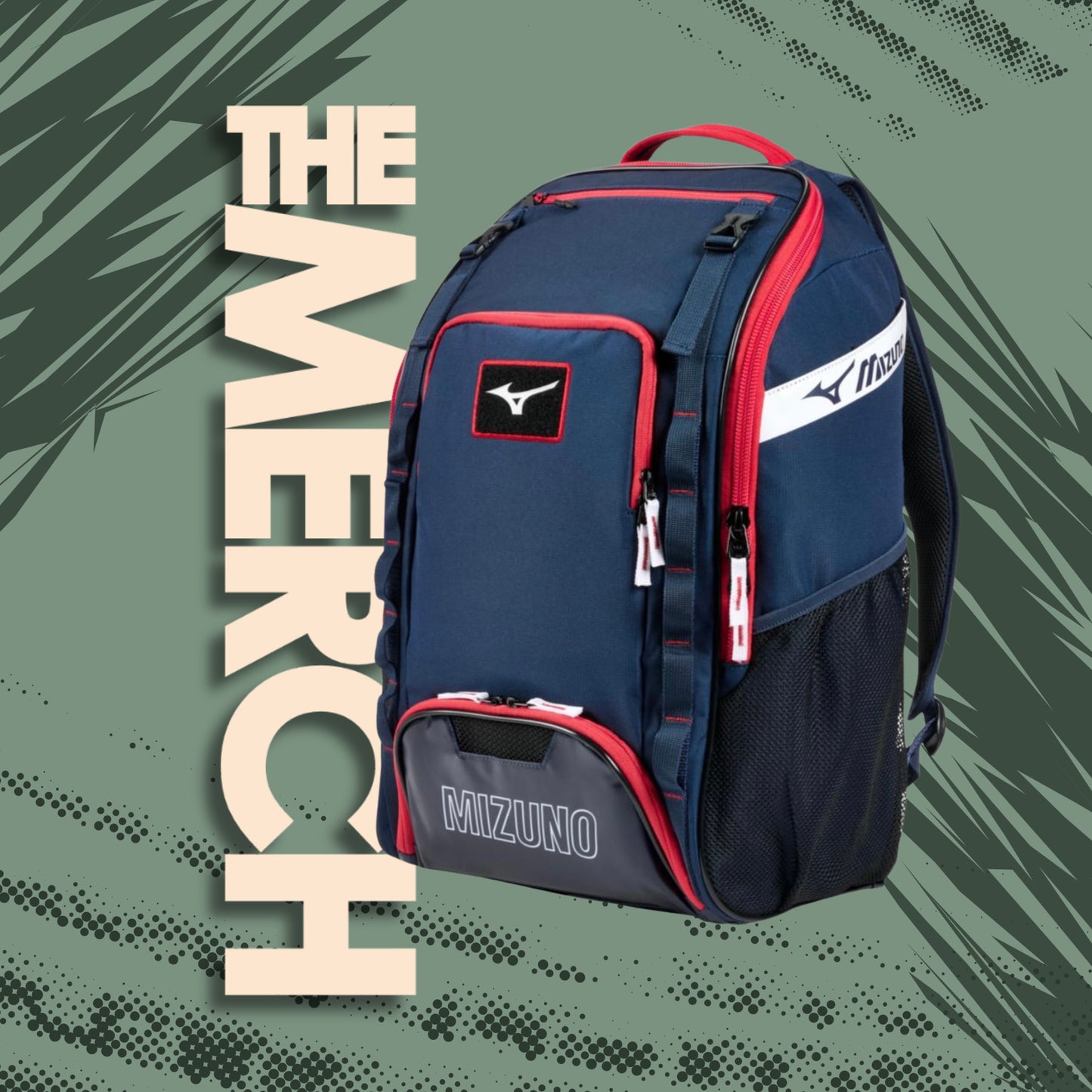 Mizuno Organizer 26 Backpack - Navy / Red