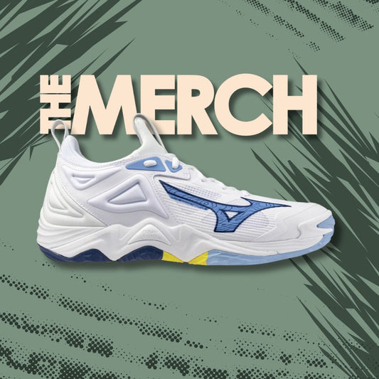 Mizuno Volleyball Shoe - Wave Momentum 3 Unisex White Bellwether  Blue