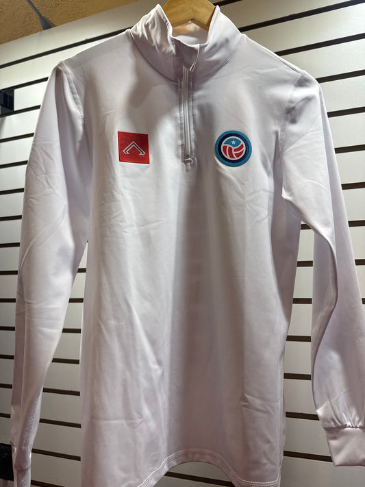 CVC 1/4 Zip White