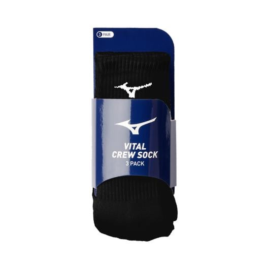 Mizuno crew socks black online